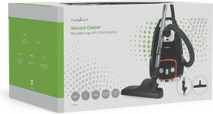 Actual product image Nedis Staubsauger mit Beutel | Mit Beutel | 700 W | Staubkapazität: 3.0 l | Kombi-Bürste | Aktionsra