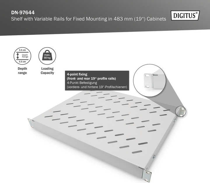 Image du produit Digitus Etagère 19 pouces