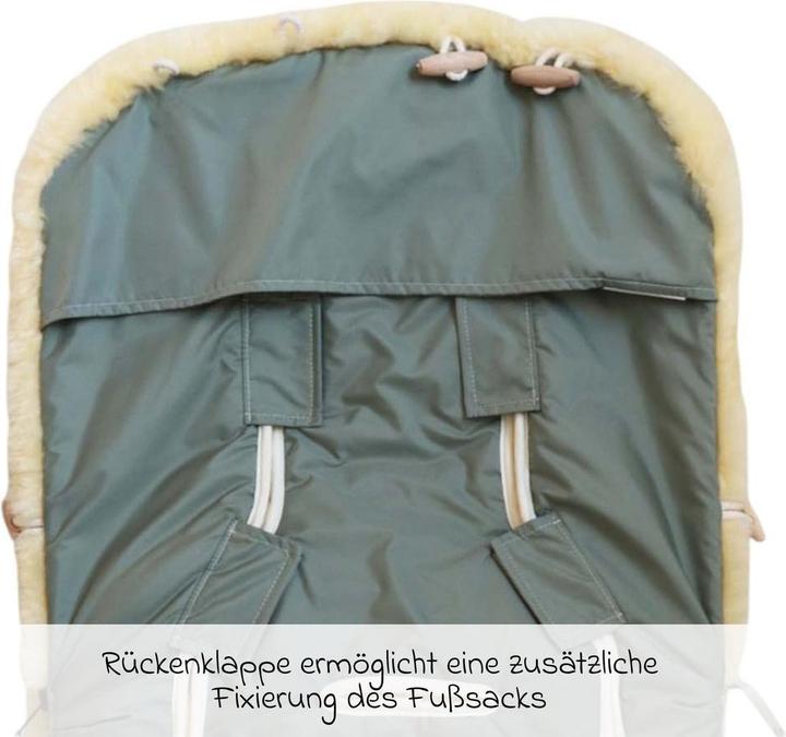 Actual product image Kaiser Baby Kaiser Lammfell Fusssack Coosy, salbei green/grey