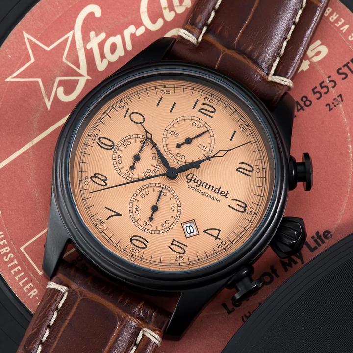 Produktbild Gigandet Elegante Herren-Chronograph mit Lederarmband und 50 m wasserdicht (Chronograph)