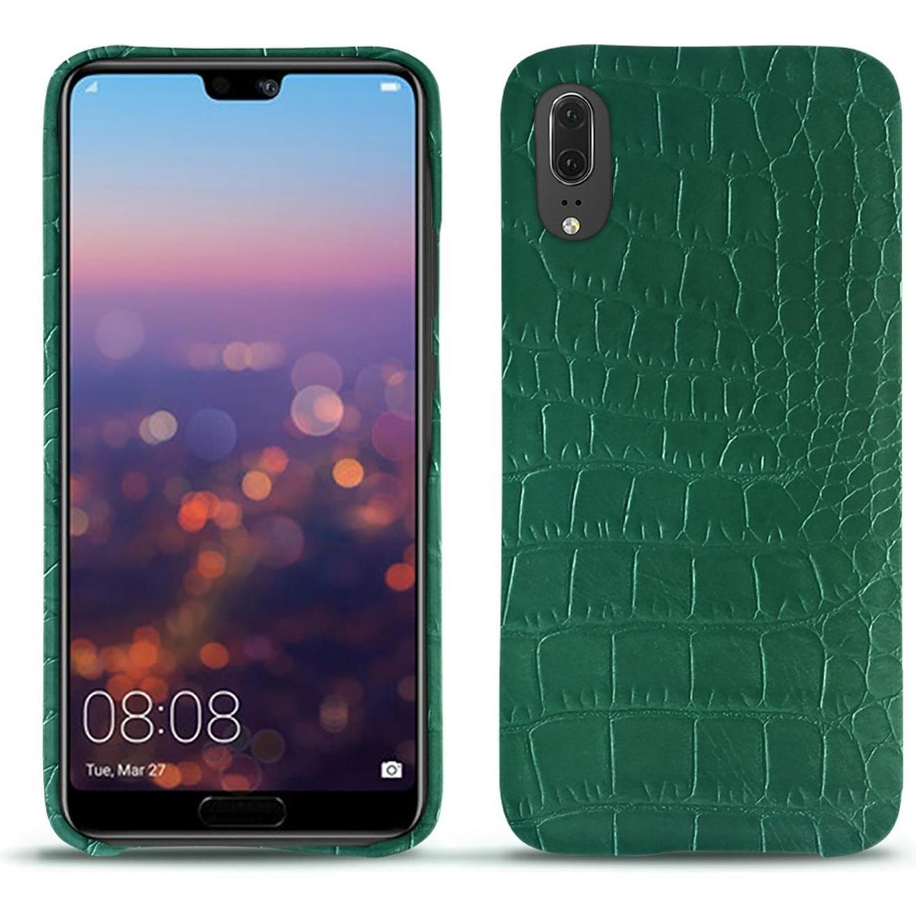 Noreve Lederschutzhülle (Huawei P20), Smartphone Hülle, Grün