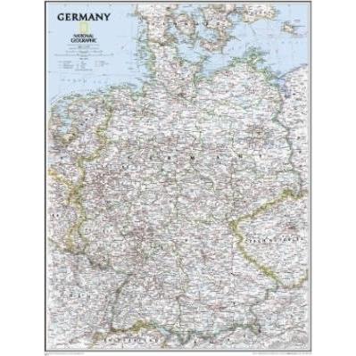 National Geogr.Maps. Germany,Polit.lam., Landkarte