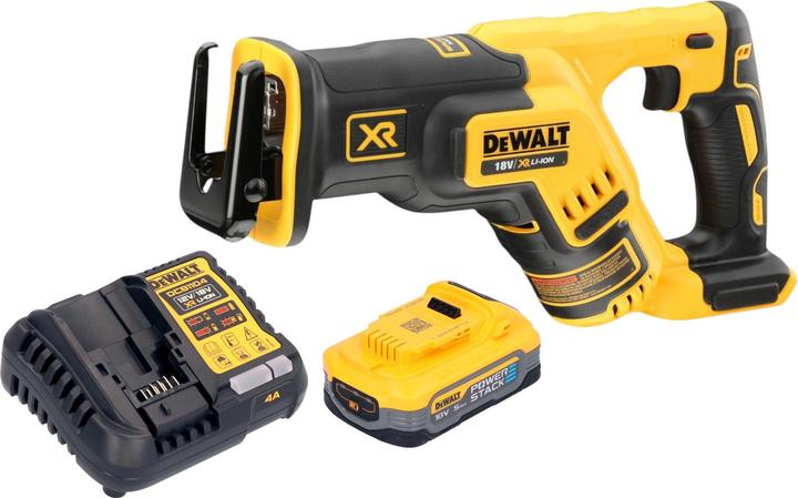 Produktbild DeWalt DCS 367 H1 Akku Säbelsäge 18 V Brushless + 1x Powerstack Akku 5,0 Ah + Ladegerät