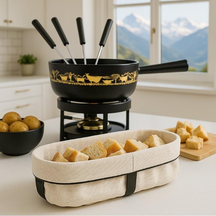 Produktbild Stöckli Brotkorb Pilatus Beige/Schwarz