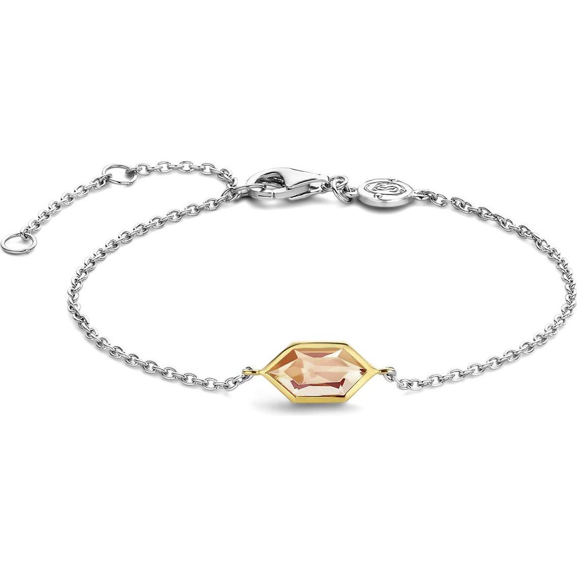 Ti Sento Milano, Armschmuck, Armband mit nude Zirkonia bicolor 23029NU, (20 cm, 925 Sterling Silber)