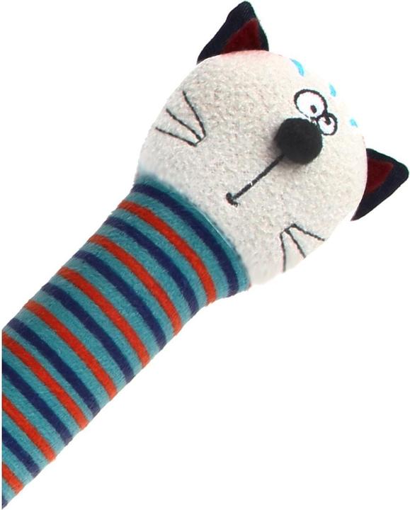 Immagine prodotto GiGwi Giocattolo per cani collo croccante, gatto M, blu (Gioco da masticare per cani)
