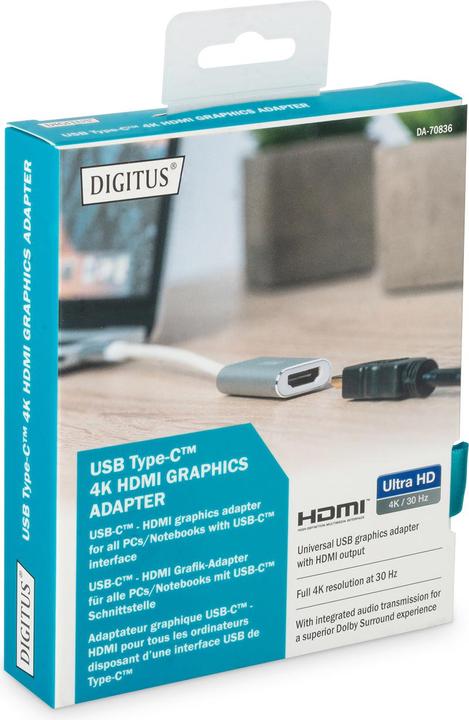 Actual product image Digitus USB C to (HDMI, 15 cm)