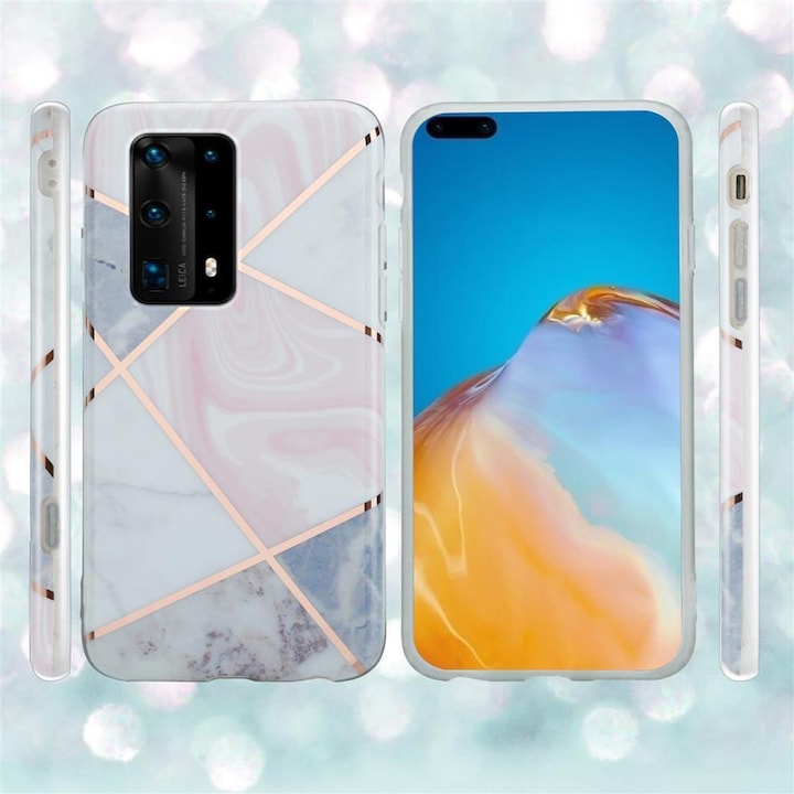 Produktbild Cadorabo IMD TPU Bunter Marmor Cover (Huawei P40)