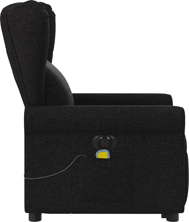 Actual product image VidaXL Electric massage chair with stand-up aid black fabric