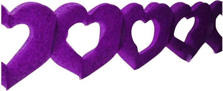 Produktbild Herzen Girlande Violett (1 Stk.)