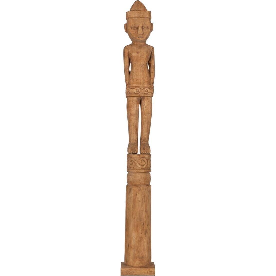 Natec, Deko Objekt, Deko-Figur natürlich Afrikaner 14 x 14 x 113 cm