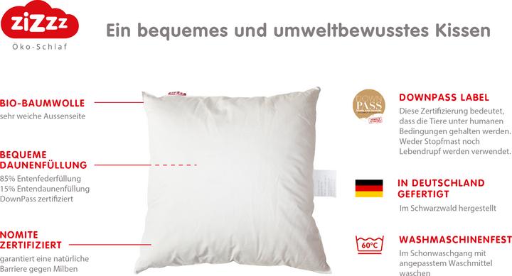 Produktbild Zizzz Entendaunenkissen (50x70 cm)