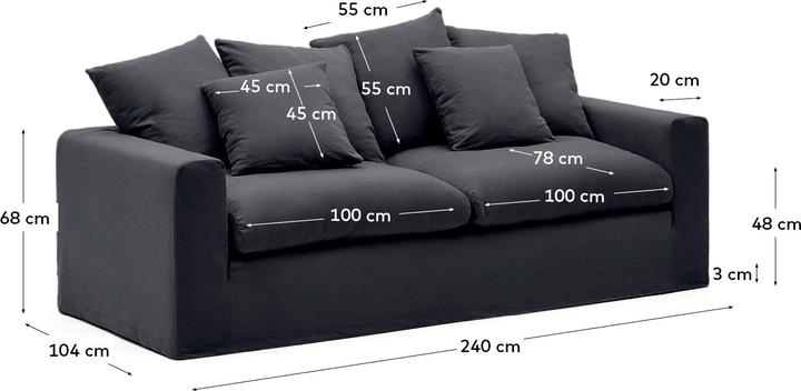 Produktbild Kave Home Nora (3-Sitzer)