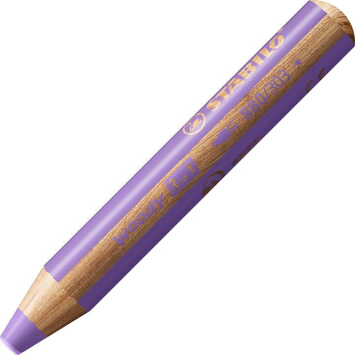 Actual product image STABILO woody 3 in 1 coloured pencil (Pastel lilac, 1 x)