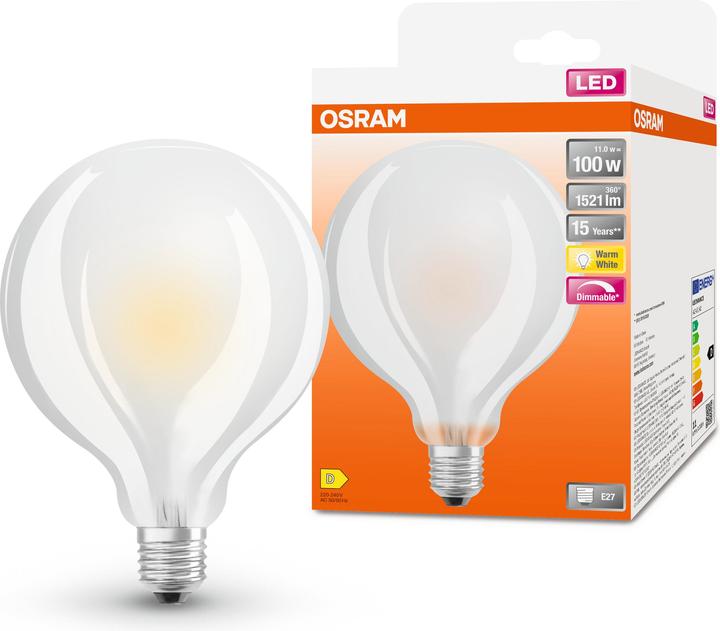 Actual product image Osram Superstar Globe95 (E27, 11 W, 1521 lm, 6 x, E)