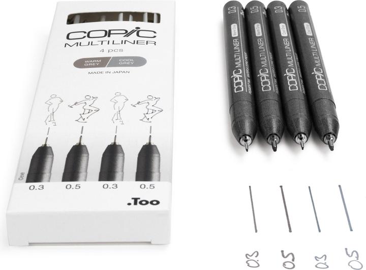 Immagine prodotto Copic Multiliner (Grigio caldo, Grigio freddo, 4 x)