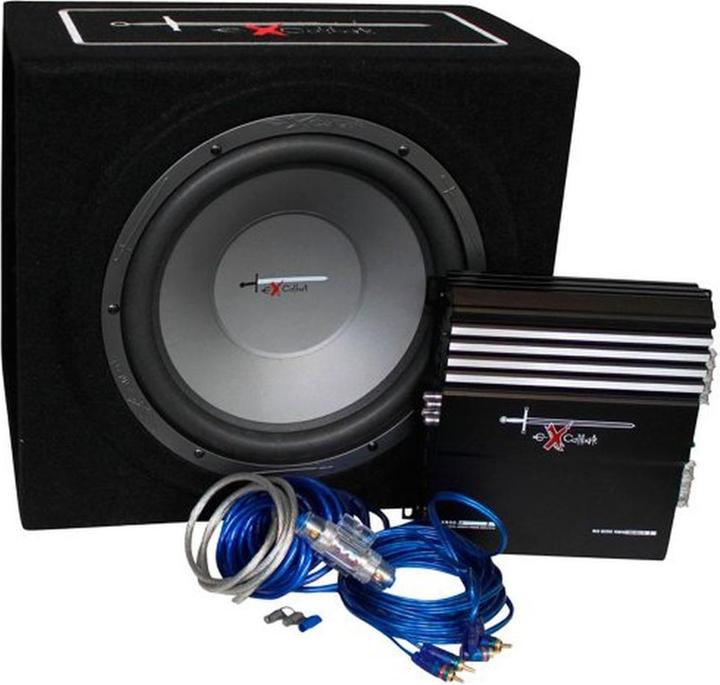 Excalibur X3 Baspack 12inch 'subwoofer avec amplificateur et jeu de câbles