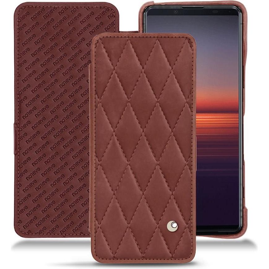 Noreve Lederschutzhülle horizontal (Sony Xperia 5 II), Smartphone Hülle, Rot