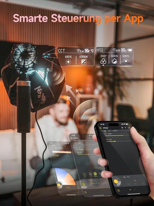 Produktbild Rollei LED-Dauerlicht | RGB | LUX-Serie (Studioleuchte, Videoleuchte)