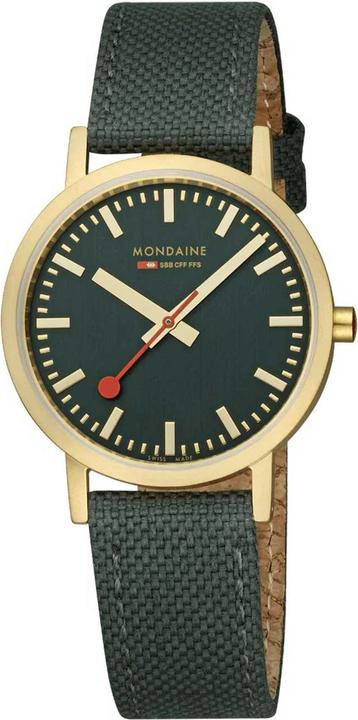 Actual product image Mondaine Classic - von der Natur inspiriert - Ip Gold (Analogue wristwatch, 36 mm)