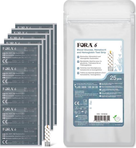 Produktbild Fora 6 Connect Bluetooth inkl. Gesamtcholesterin-Teststreifen (Cholesterinmessgerät)
