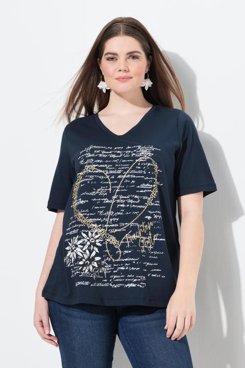 Produktbild Ulla Popken T-Shirt, Trachtenmotiv, Classic, Rundhals, Halbarm (46, 48)