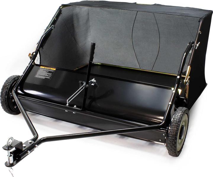 Wiltec Balayeuse à gazon avec largeur de balayage de 87 cm Collecteur de feuilles 340l Tondeuse autoportée