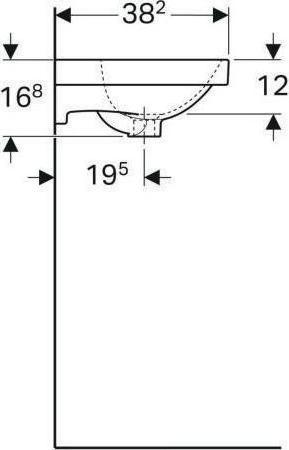 Image du produit Geberit Keramag / Lave-mains Acanto 45 cm blanc Keratec 500636018 (382 mm, 450 mm)