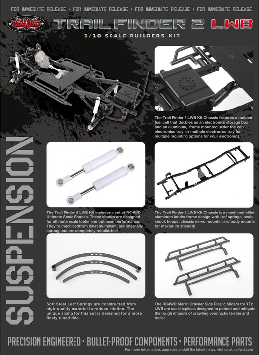 Produktbild Rc4Wd Scale Crawler Trail Finder 2 LWB Chassis Bausatz, 1:10 (Kit)