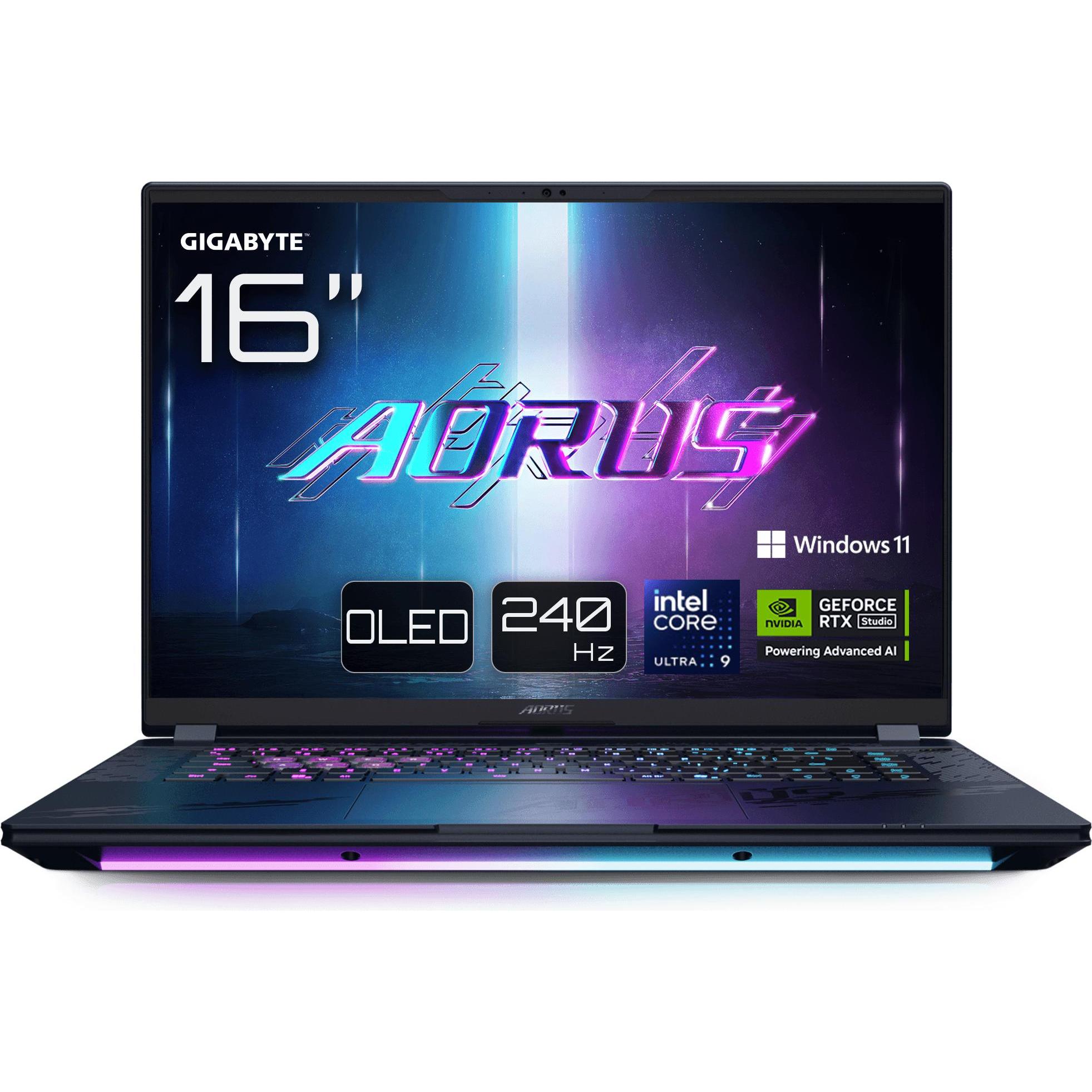 Gigabyte 16" QHD+ OLED 240Hz/U9 275HX/5080/32G/2T/W11P (16", Intel Core Ultra 9 275HX, 32 GB, 2000 G