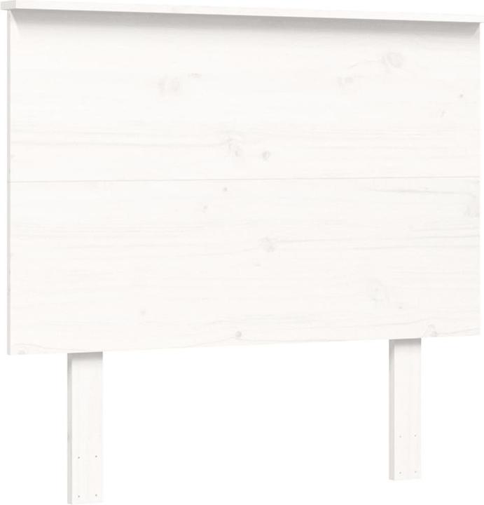 Image du produit vidaXL Massivholzbett mit Kopfteil Weiss 4FT6 Double (135 x 190 cm)