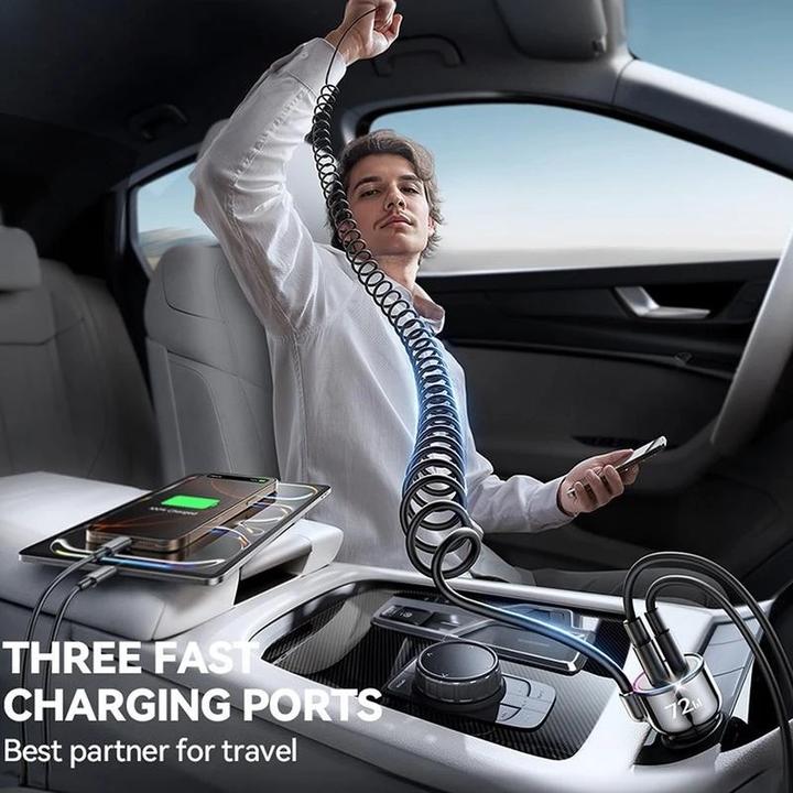 Actual product image Joyroom 3-in-1 Wired Car Charger (55W)