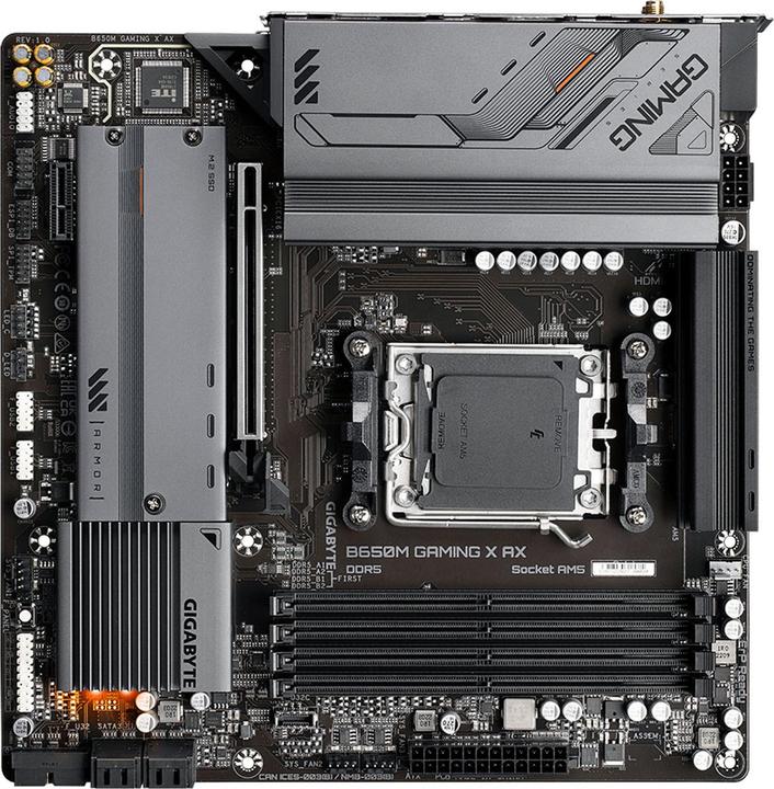 Actual product image Gigabyte B650M Gaming X AX (AM5, AMD B650, mATX)