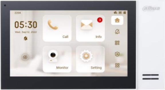 Image du produit Dahua Technology VTH2421FB Système d'accès vidéo 17 8 cm (7 pouces) Noir (Filaire)