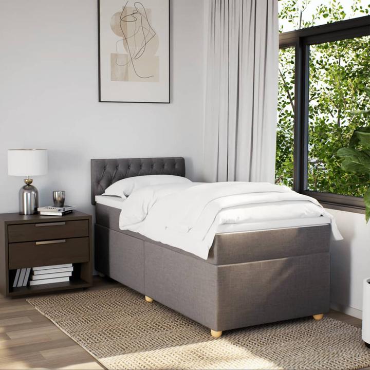 Produktbild VidaXL Bo x springbett mit Matratze 90 x 190 cm Stoff (90 x 190 cm)