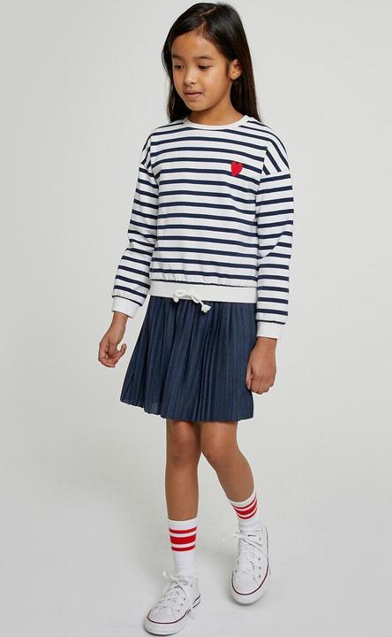 Actual product image La Redoute Collections Striped sweatshirt with round neckline (140)