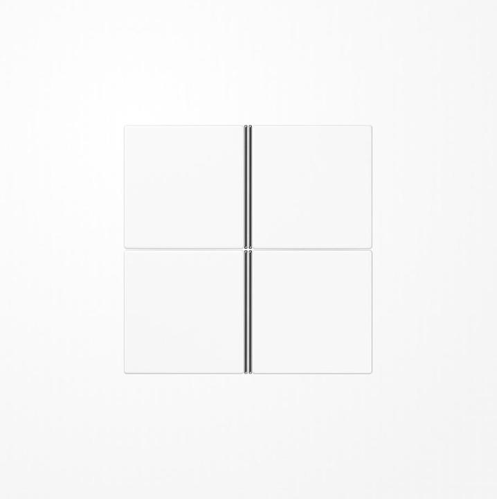 Actual product image JUNG Push-button set complete LS 404 TSA WW 4gang white