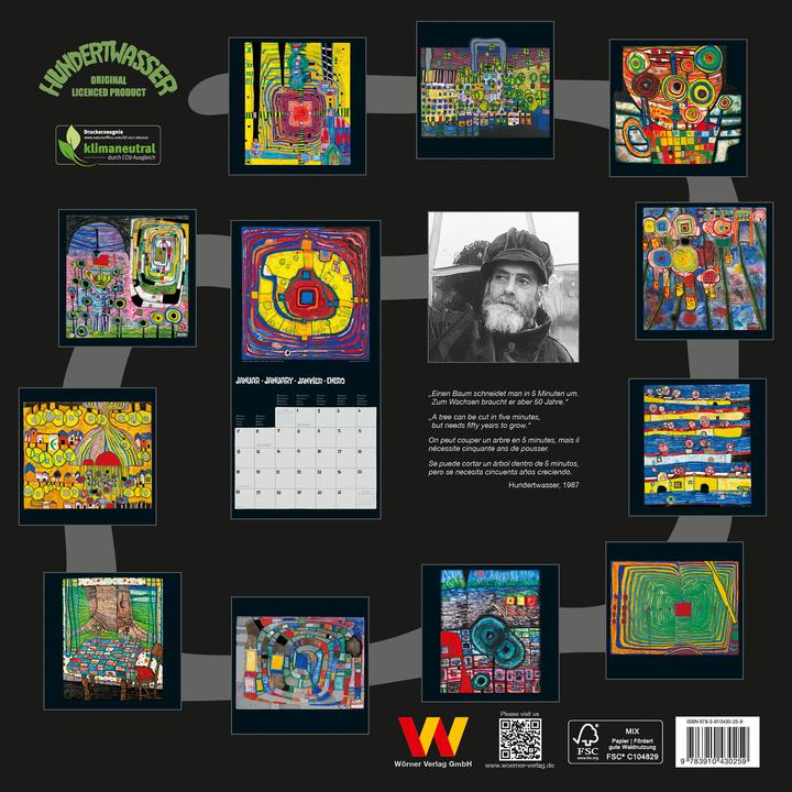 Image du produit Hundertwasser Broschürenkalender Art 2026 (30 x 30 cm)