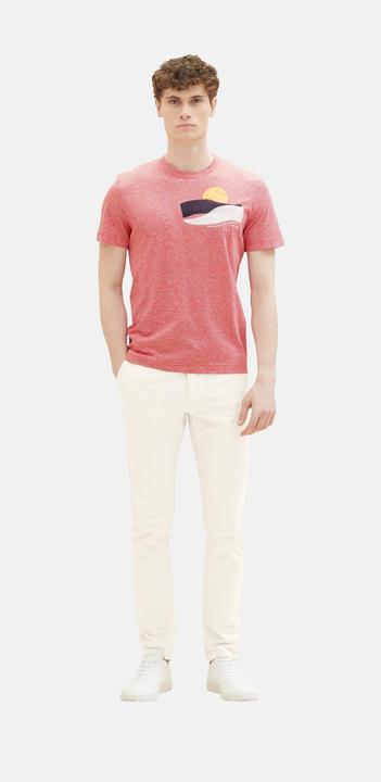 Image du produit Tom Tailor T-Shirt Gestreiftes Kurzarmshirt mit Rundhalsausschnitt und Foto-Print (XXL)