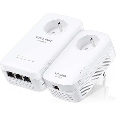 TP-Link TL-WPA8635P KIT- AV1300 - Powerline adapter - Belgische stopcontacten - 2-pack ) (1200 Mbit/s), Powerline, Weiss