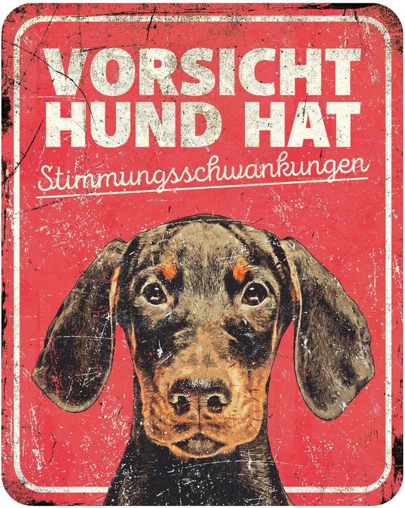 EBI D&D Home Warnschild Dobermann rot