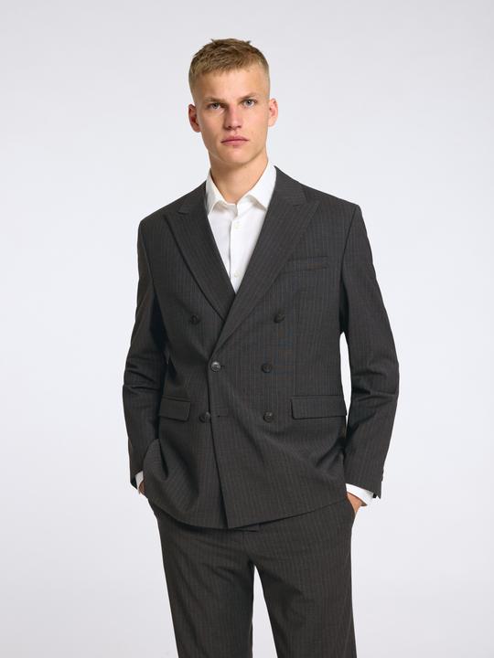 Actual product image Selected Pinstripe Double Breasted Blazer (50)