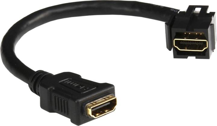 Actual product image Schneider Electric HDMI keystone to HDMI socket extension cable, HDMI V2.0, length 20 cm (0.20 m, HDMI)