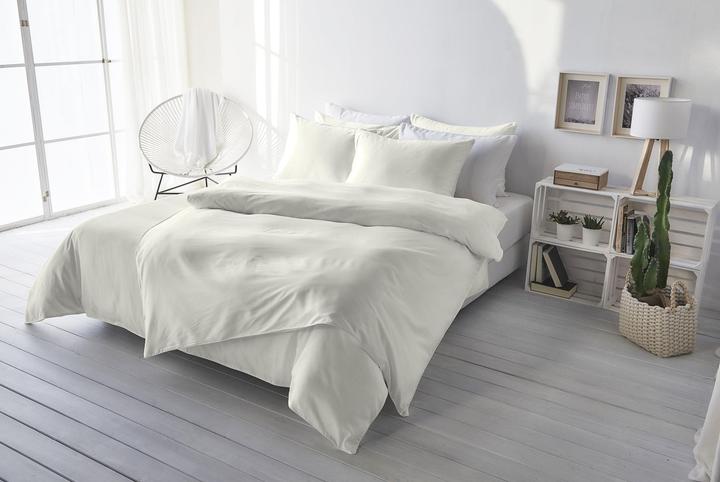 Image du produit Living Home Uni satin (Set de linge de lit, 160 x 210 cm, 65 x 100 cm)