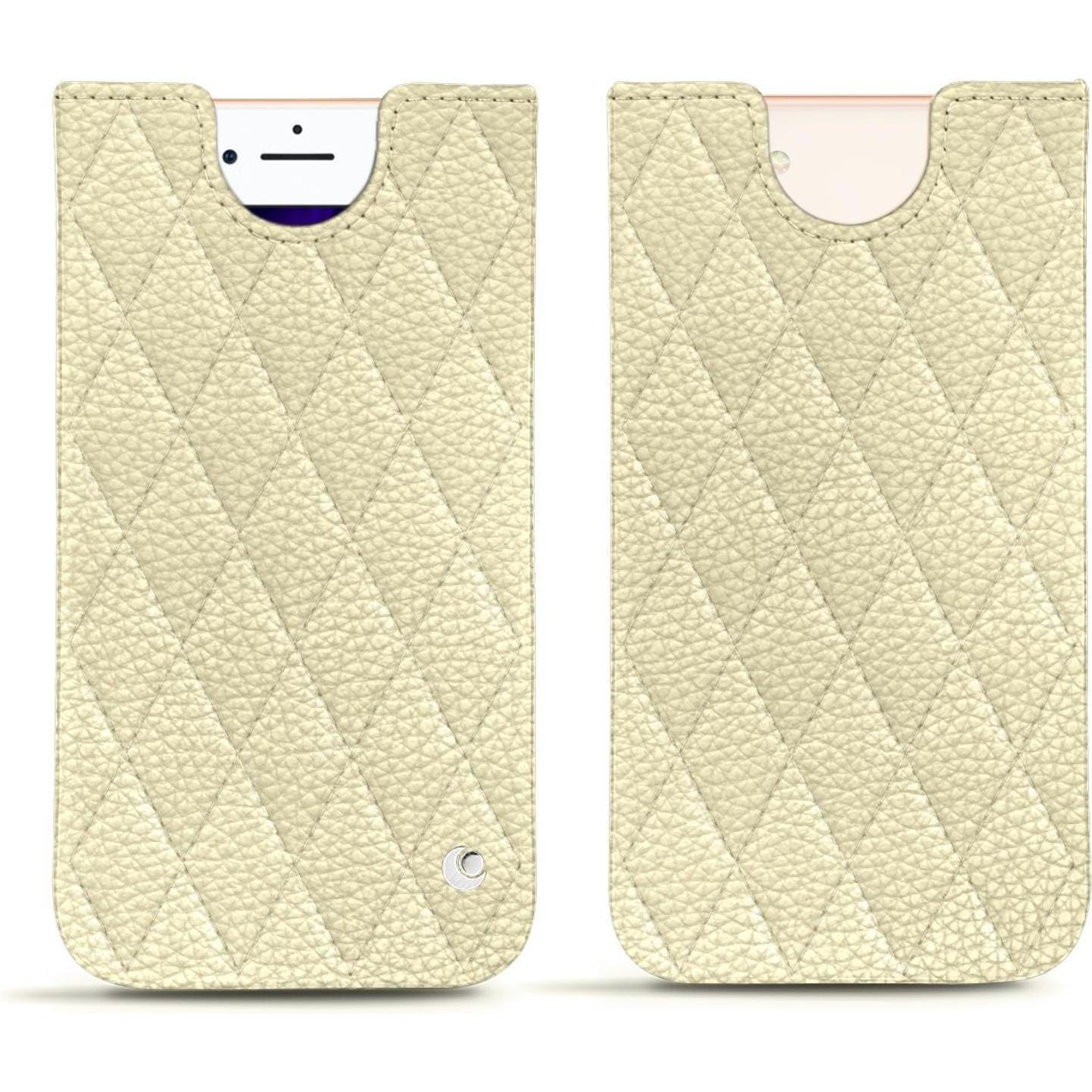 Noreve Lederschutzhülle (Apple iPhone 8), Smartphone Hülle, Weiss