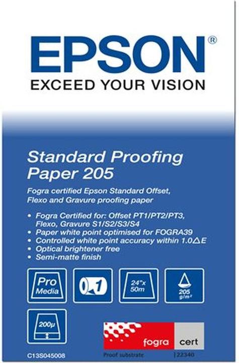 Actual product image Epson Standard Proofing Paper 24" (205 g/m², 5000 cm, 61 cm)