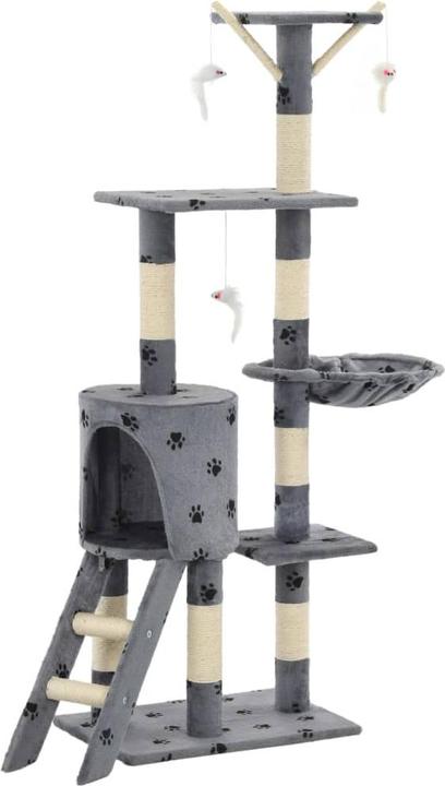 Grau mit Pfoten-Muster