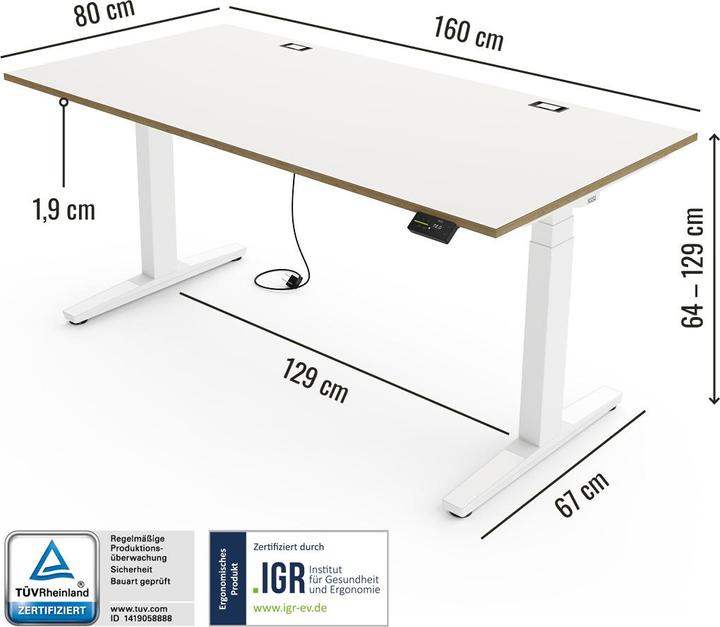 Immagine prodotto Yaasa Desk Expert (160 x 80 cm)