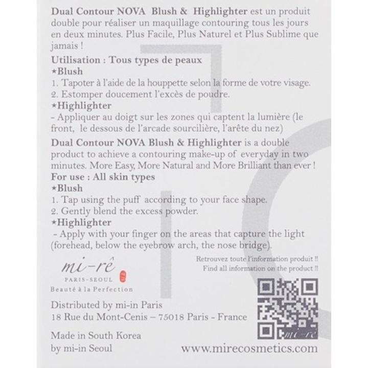 Produktbild Mi-Rê Cosmetics MiRe Dual Contour Blush Highlighter 376196 (Highlighter, 7 g)