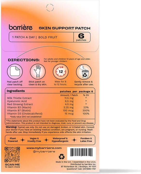 Immagine prodotto Barrière SKIN SUPPORT Vitamin Patch Bold Fruit